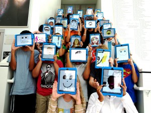 sixth graders and iPads